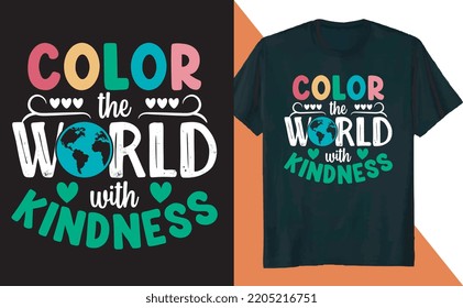 Color the World with Kindness Day T-Shirt Design