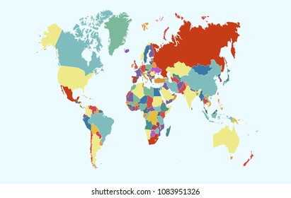 color world map 