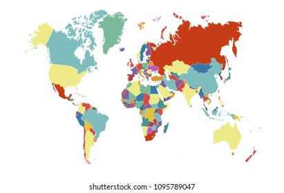 color world map 
