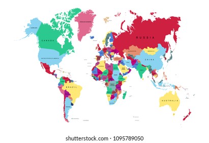 color world map 