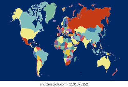 Color world map 