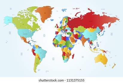 Similar Images, Stock Photos & Vectors of World map-countries ...