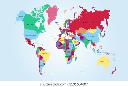 Color world map 