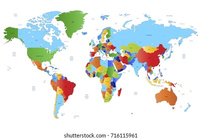 color world map