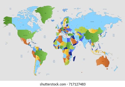 Color world map.