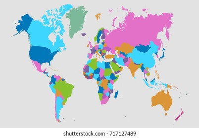 Color world map.