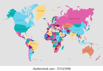 Color world map.