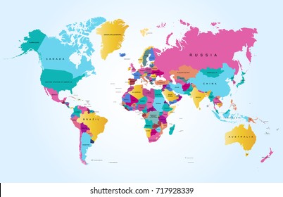 color world map