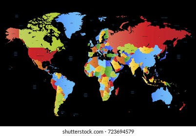 color world map