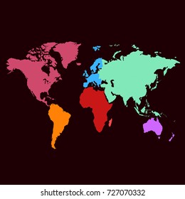 color world map