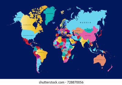 color world map