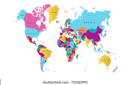color world map