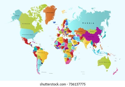 color world map