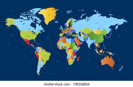 color world map