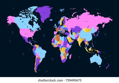 color world map