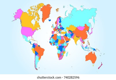 color world map
