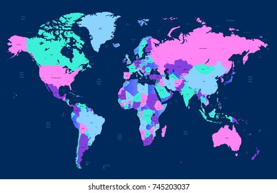color world map