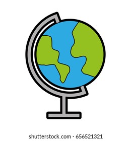 color world map cartoon