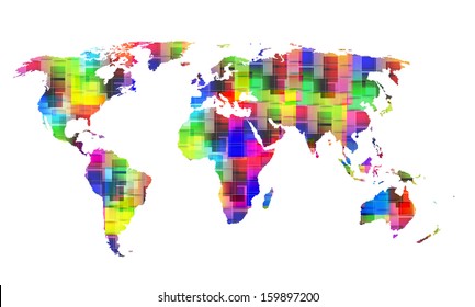 color World map, eps10