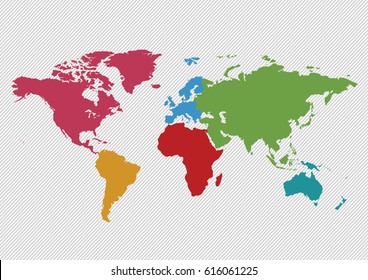 Color World Map Illustration