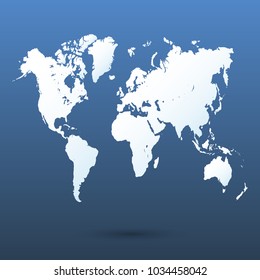 color world map vector