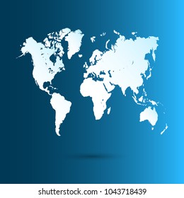 color world map vector