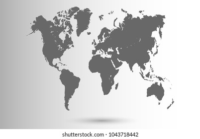 color world map vector