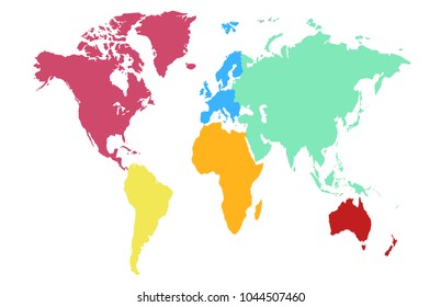 World Map Color Vector Modern: Vector có sẵn (miễn phí bản quyền ...