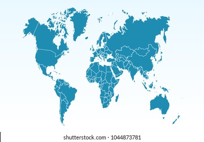 color world map vector