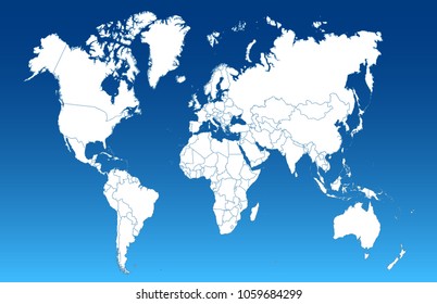 color world map vector