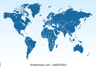 color world map vector