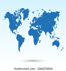 color world map vector