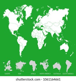 color world map vector