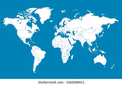 color world map vector