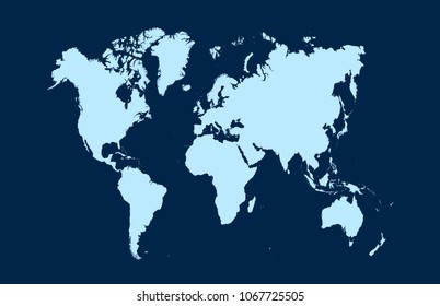 color world map vector