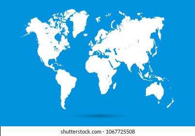 color world map vector