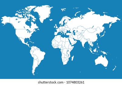 color world map vector