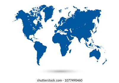 color world map vector