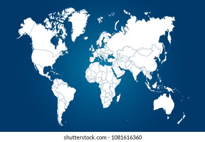 color world map vector
