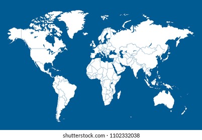 color world map vector