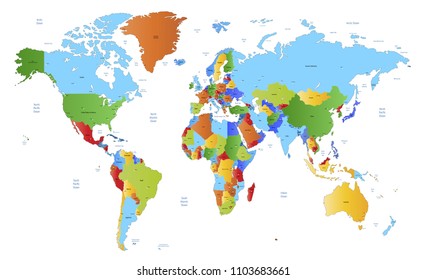 World Map Vector Stock Vector (Royalty Free) 1121797049 | Shutterstock