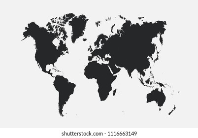 color world map vector
