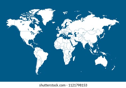 color world map vector