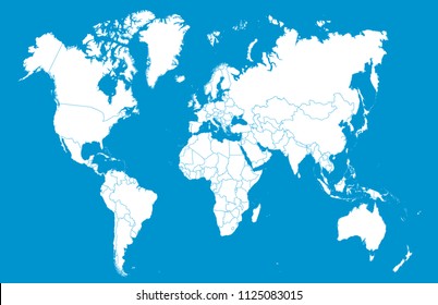 color world map vector