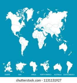 Color world map vector