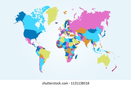 Similar Images, Stock Photos & Vectors of World map-countries ...