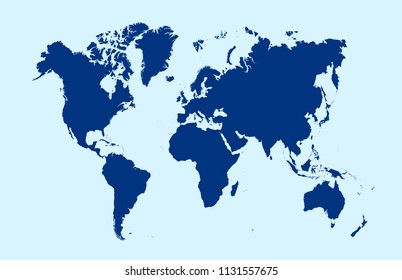 Color world map vector