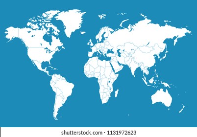 Color world map vector