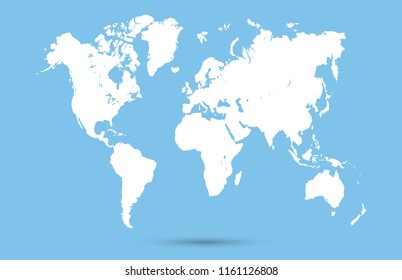 Color world map vector