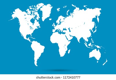 Color world map vector